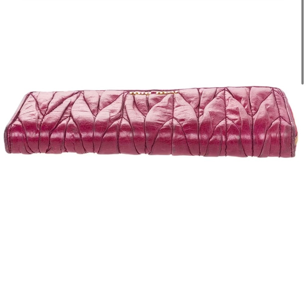 Authentic Miu Miu Burgundy Leather Wallet - Picture 6 of 10